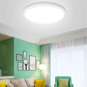 Ultra Thin Modern AC 3CCT LED Ceiling Lights 3000k 4000k 6500k Panel Lamp Dial Switch Surface Mounted for Bedroom Living Room