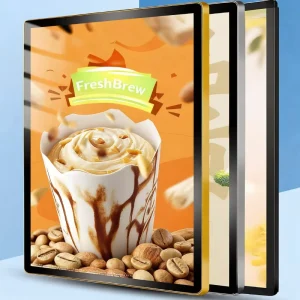 Ultra Thin Rectangle Aluminum Custom LED Light Box Menu Display Board for Outdoor Use in Restaurants and Coffee Shops