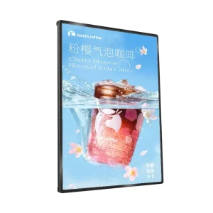 Ultra Thin Rectangle Aluminum LED Advertising Light Box Full Color LED Strip Custom Wall Mount Illuminated Menu Sign