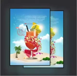 Ultra-Thin Steel and Acrylic LED Advertising Light Box Decorative Aluminum Snap Poster Frame