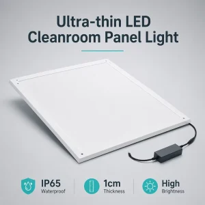 Ultra-thin 1cm LED Cleanroom Panel Light Surface Mounted 600x600mm Dust-proof Ceiling for Laboratory Workshop Hospital