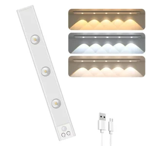 Ultra-thin Intelligent Rechargeable Human-sensing Lamp, Cat-eye Wave-shaped Intelligent LED Cabinet Lamp, Wine Cabinet Lamp