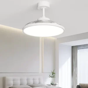 Ultra thin Invisible Fan LED Ceiling Mounted Modern Minimalist Acrylic Pendant 6 Speed Inverter Smart Control New