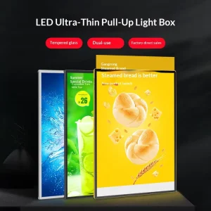 Ultra-thin LED Display Advertising Light Box Wall Mounted Signboard for Medium Billboard Drawn Billboard Design