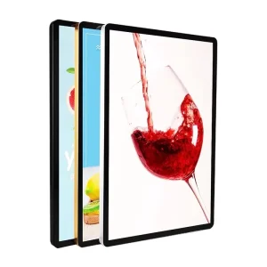 Ultra-thin LED Light Box Aluminum Frame Tempered Glass Magnetic Corner Wall Mounted AC 110V 240V Restaurant Board Advertising