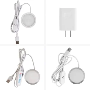 Ultrathin 3W LED Dimming Downlight 60mm Diameter Puck Light USB 5V Surface Mounted Mini Circular Exhibition Cabinet Lamp