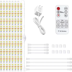 Under Cabinet Lights LED Strip Lighting for Kitchen 13ft Dimmable Remote Control and Adapter Timing Cool White Strip Lights