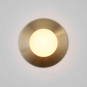 Up Lights Creative Simple Round Glass Brass Base Wall Lamp Decorative Lamp Background Wall Art Wall Lamp