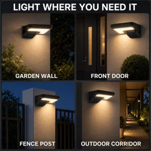 Up and Down Wall Mounted Square Solar LED Wall Light Aluminum Body Decorative Outdoor Wall Lamps Garden Light