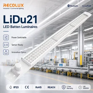 Up to 180lm/W IP23 LED Batten Light PMMA Optic Linear Luminaire with 5-Year Warranty for Commercial Shop and Warehouse Lighting