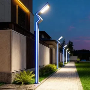 Urban Decorative LED Garden Pole Light Vertical Aluminum Structure Waterproof for Neighborhood Public Area Lighting