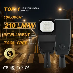 Urban LED Street Light 130W to 160W IP66 Waterproof for Municipal Projects