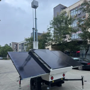 Usa Standard CCTV Trailer Tower Solar Security Trailer Monitoring System Without Camera for Parking Lots