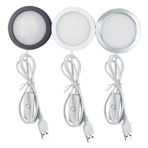 Usb Led Cabinet Light Switch Ceiling Spotlights 3watts 5v Under Closet 6000k Surface Mou