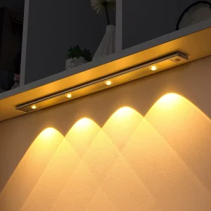 Usb Rechargeable Pir Night Light Wireless Magnetic Under Closet Cat Eye Motion Sensor Kitchen Led Cabinet Lights