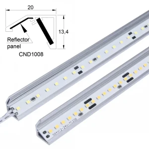 V Aluminum Profile 12V 24V LED Rigid Light Bar Strip 2835 Reflector Shelf Display Supermarket Cabinet Lighting SMD2835 OEM ODM