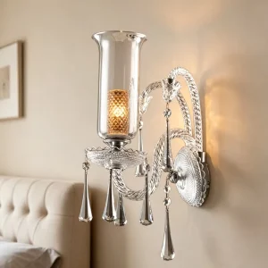 VH Nordic Simple Fashion LED Wall Lamp Indoor Aisle Decoration Small Size Glass Crystal Adjustable Height Pendant Chandelier