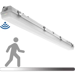 Vapor Proof Emergency Linear Light Led Waterproof IP65 Microwave Sensor Luminaires Industrial Batten Fixture Garage