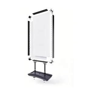 Vertical Rectangle LED Poster Light Box with Rounded Corner Slots Lockable Design Aluminum Frame Decorative Outdoor Advertising