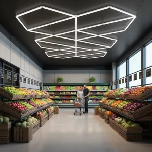Vibrant Color Boost DIY Diamond Store Lighting 6500K High Brightness PC Dimmable for Fruit Retail Store
