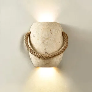 Vintage Bedside Wall Lamp Feel for Living Room Wabi Sabi Style Retro Hotel Bedroom Aisle Lighting Fixtures Wall Light