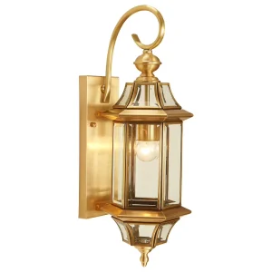 Vintage Copper Decoration Lamp Outdoor Garden LED Classic Wall Light for Hotel