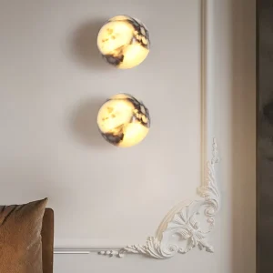 Vintage Decorative Marble Wall Sconce Living Room Bedroom Alabaster Wall Lamp Led for Corridor Lighting