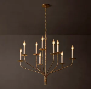 Vintage French Style Pendant Light Chandelier Half Bed Ceiling Lighting Bedroom Dining Room Decoration Hanging Light