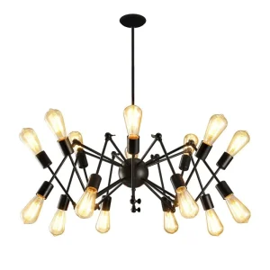 Vintage Industrial Style Personalized Iron Spider Pendant Lamp LED Project Installation for Living Room Restaurant Bar Clothing