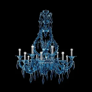 Vintage Italian Murano Glass Chandelier Pendant Light Fixture for Home Decoration