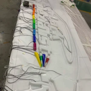 Vivid Multi Color Dynamic Acrylic RGB LED Letter Custom Easy Installation Addressable RGB LED Letter Custom