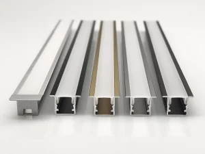 W10*10mm Recessed Aluminum LED Strip Kitchen Cabinet Light Anodized Surface T5 Temper Half Moon Shadow Gap Profile CRI