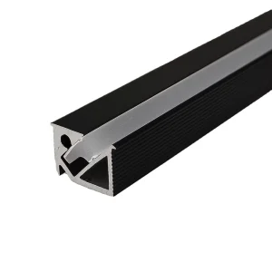 W13 H10mm U Shaped Anodized Aluminum Alloy Cabinet Light Profile T5 Temper 45 Degree Oblique Light Emitting