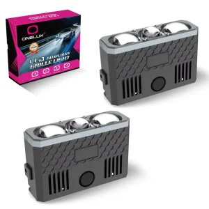 W5 Matrix Dual Lens Car Grill Light 6000K Car Driving Light Biled Projector Lens LED Grill Lights