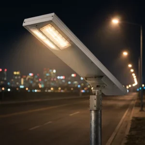 WERISE Solar LED Street Lamp IP65 Outdoor Lighting AI Control MPPT Charge Aluminum Solar LED Street Lights for Highway Road