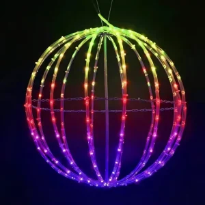 WS2811 Programmable Pixel Rope Light LED RGB Illuminated Christmas Foldable Ball 3D Motif Lights