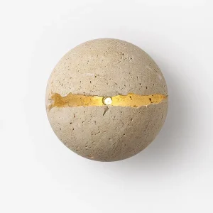 Wabi Sabi Creative LED Travertine Wall Lamp Natural Stone Decor Sconce for Living Room Corridor Staircase for Homestay Hotels