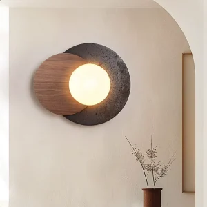 Wabi Sabi Modern Luxury Led Wall Lamp High end Black Stone Sconce Light for Japanese Restaurant Bedroom Black Stone Led Wall