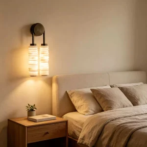 Wabi Sabi Natural Marble Wall Lamp Atmosphere Wall Mounted Sconce Lamps Hotel Villa Indoor Modern Design Wall Light