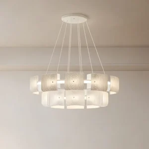 Wabi sabi Acrylic Chandelier Round Decorative Pendant Light LED Modern Simple Home Lighting Fixture