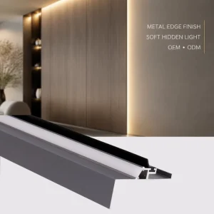 Wall Cladding Cabinet Edge Lighting Profile Invisible Linear LED Light with Plastic Shade for Residential Hotel Design YB3021-23
