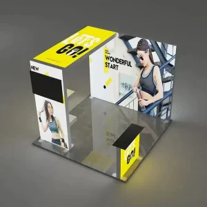 Wall Display Lightbox Store Shop Frameless Advertising PVC Light Box With Fabric Trade Show Booth Light Box