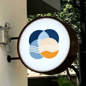 Wall Mount LED Graphic Light Box Black Stainless Steel Illuminated Logo Sign for Business Shop Office
