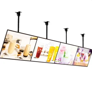 Wall Mounted Advertising Light Box Double Sided Menu Panel for Ice Cream Shop Window Display Signage