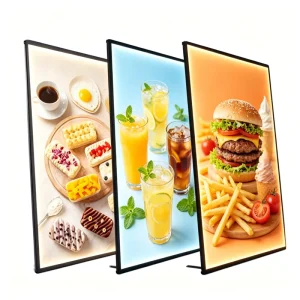 Wall Mounted Advertising Light Box for Fast Food Drive Thru Menu Board Signage Displays Commercial