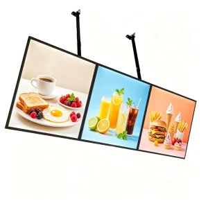 Wall Mounted Advertising Light Box with Quick Snap Frame for Restaurant Cafe Fast Food Menu Display Board