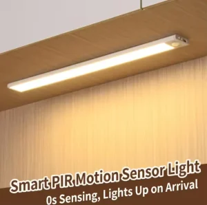 Wall Mounted Aluminum Alloy Kitchen Stepless Dimming 3000K 6000K PIR Motion Sensor LED Cabinet Light
