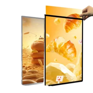Wall Mounted Custom Size Food Restaurant Digital Signage Menu Board Ultra Slim LED Light Box