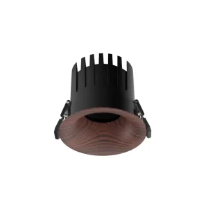 Walnut Wood Grain LED Spotlight Recessed Curved Surface Anti-glare Home-use Eye-protecting Downlight