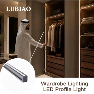 Wardrobe Lighting LED Profile Light Aluminum Channel Front Side Mounted Closet Lamp with Anti Glare Design YB1022 41